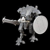 alt="armiger mech head  on a sexy ass looking armiger holding one of our round shields and chain swords, come on how much better does that look compared to everyone else's armigers, and yours could to"